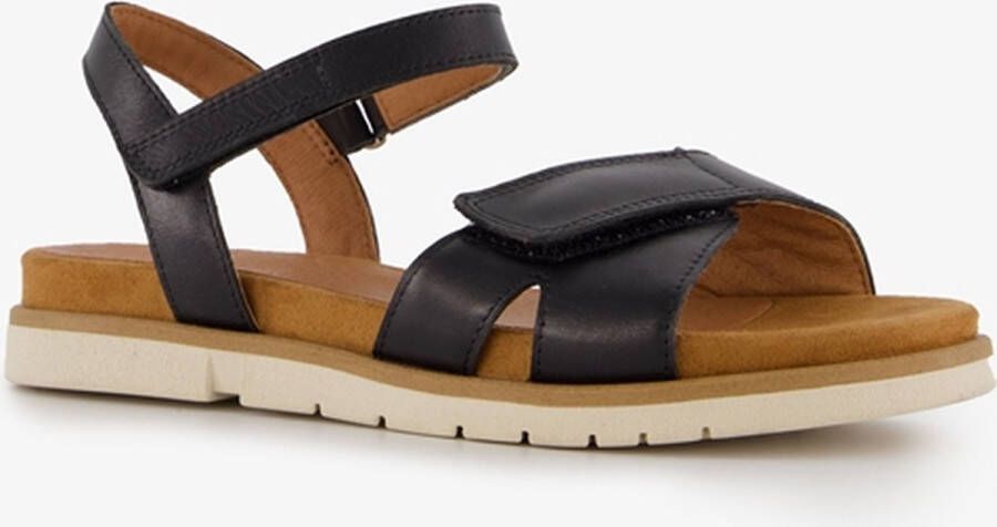 Harper leren dames sandalen zwart