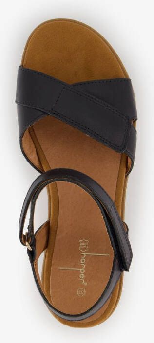 Harper leren dames sandalen zwart