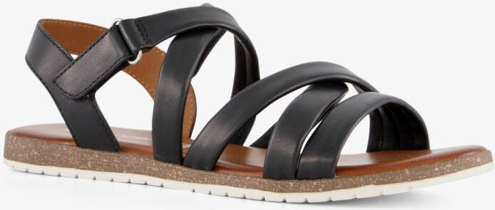 Harper leren dames sandalen zwart