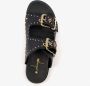 Harper leren dames slippers met studs zwart goud - Thumbnail 3
