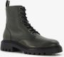 Harper leren dames veterboots groen - Thumbnail 1