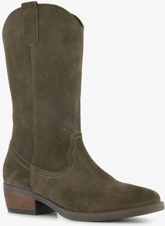 Harper suède dames cowboylaarzen zwart