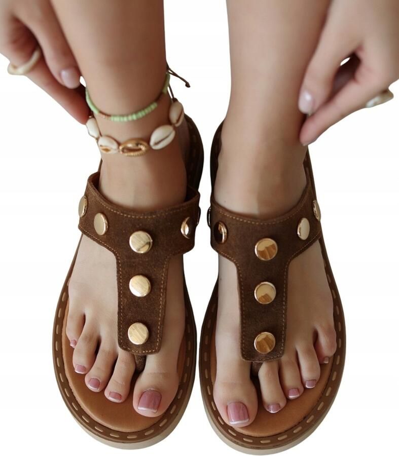 Harpers Dames suède slippers Flarina platte hak rond bruin