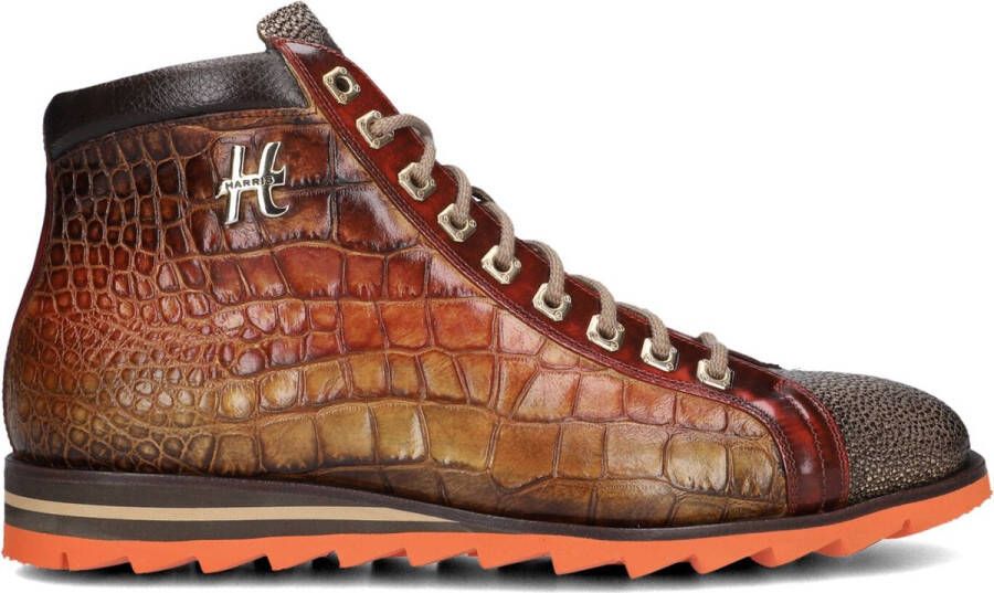 HARRIS Hoge Sneakers Heren 0721 Maat: 43 Materiaal: Leer Kleur: Bruin