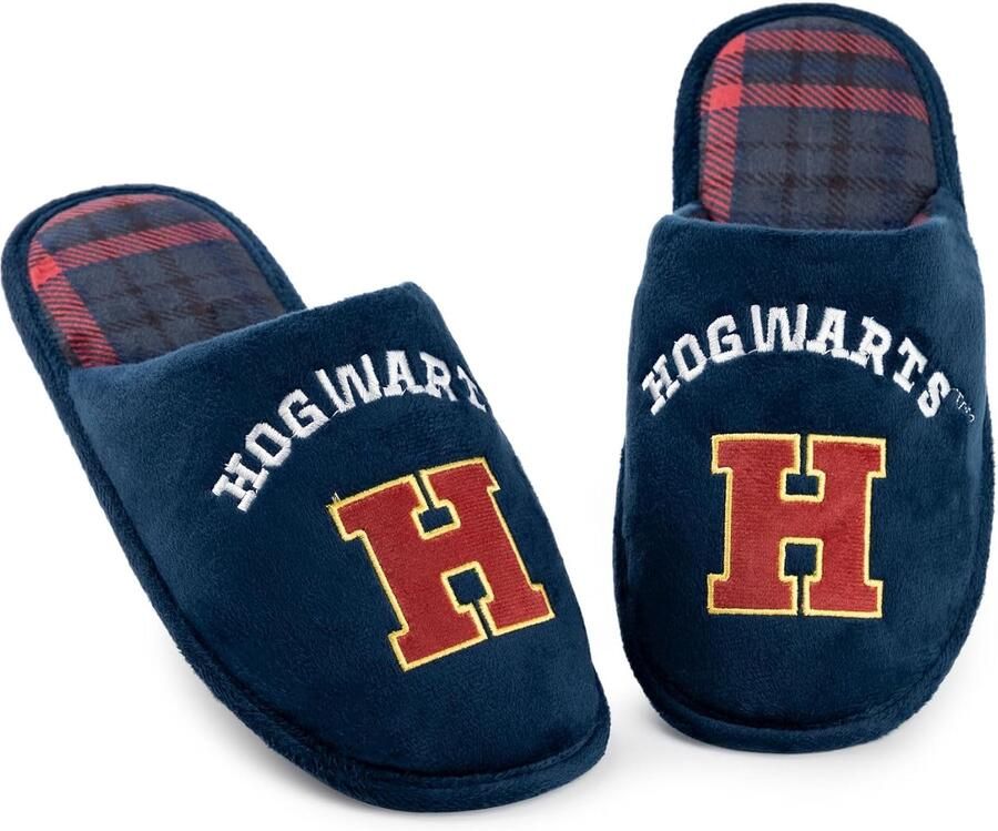 Harry Potter Heren Pantoffels Blauw Hogwarts Logo