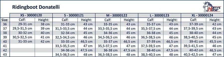 Harry's Horse Rijlaars Donatelli 38 Zwart kuitmaat: L (zie maattabel) - Foto 4
