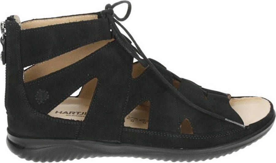 Hartjes 132.1103 99~~~~~~~~~~~~~~~~~~~ Platte sandalenDames Sandalen Zwart