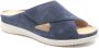 Hartjes 122.1116 99 47.00 Blauw suède dames slippers wijdte G - Thumbnail 1