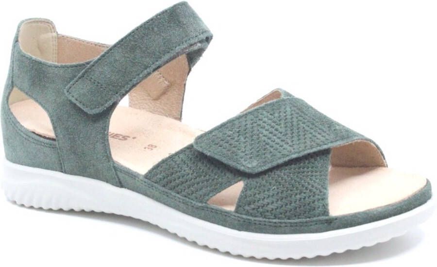 Hartjes 132.1101 34 89.89 Groene sandalen met klittenband sluiting