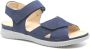Hartjes 132.1116 99 65.65 Blauwe dames sandalen met klittenband sluiting - Thumbnail 1