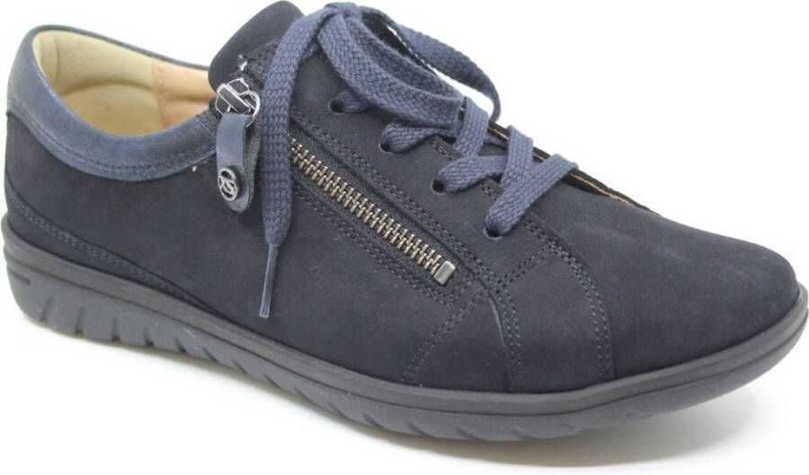 Hartjes 162.0825 99 47 Blauwe dames veterschoenen wijdte G