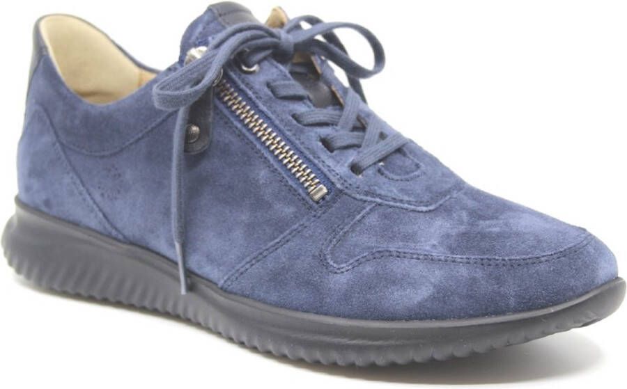 Hartjes 162.1136 99 48.47 Blauwe dames sneakers wijdte G