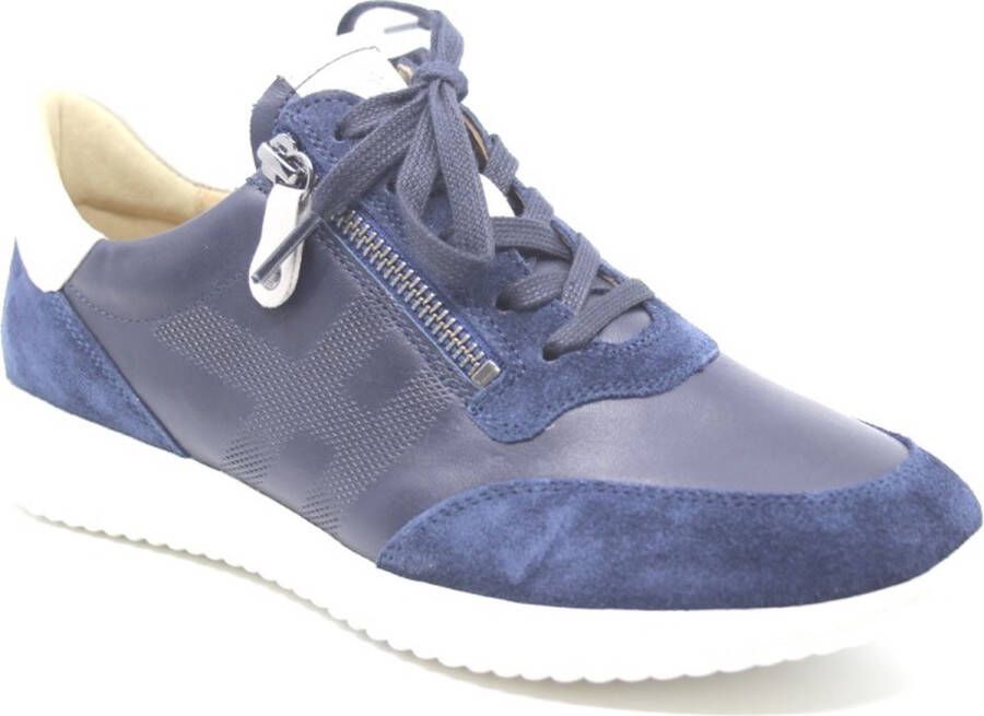 Hartjes 162.1138 blauwe sneaker met veters en rits