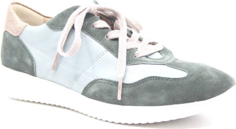 Hartjes 162.1143 31 89.97 Groen combi kleurige dames sneakers met rits