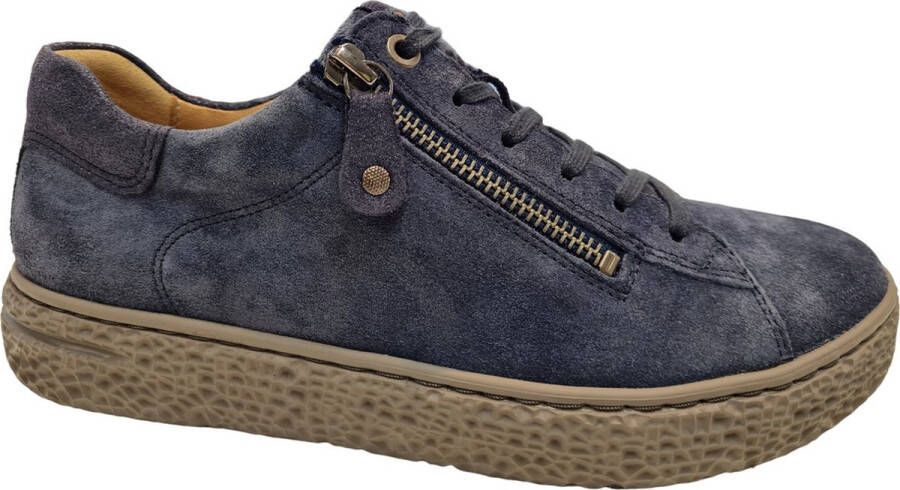 HARTJES Sneakers Dames Combi Met Hiel Suede H Ls Sneaker Maat: 42 5 Materiaal: Suède Kleur: Blauw - Foto 2