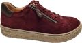 Hartjes 162.1401 34 10.10 Bordeaux kleurige dames sneakers met rits - Rood