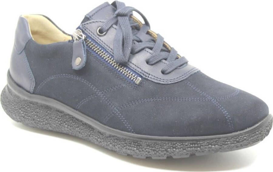 Hartjes 162.1603 99 47.01 Blauwe extra brede sneaker wijdte K