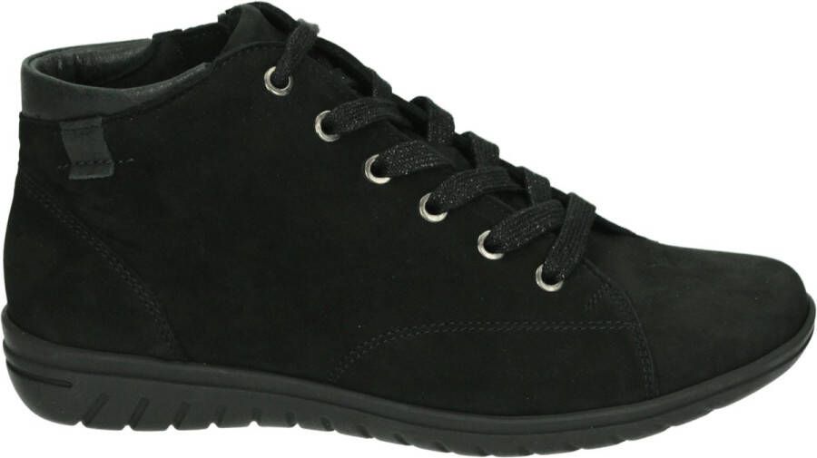 Hartjes 172.0812 99~~~~~~~~~~~~~~~~~~~ Hoge sneakers Veterlaarzen Dames veterschoenen Dames sneakersHalf-hoge schoenen Zwart
