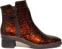 HARTJES Enkellaarsjes Dames Croco 2-rits G Booty Maat: 38 Materiaal: Leer Kleur: Cognac - Thumbnail 1