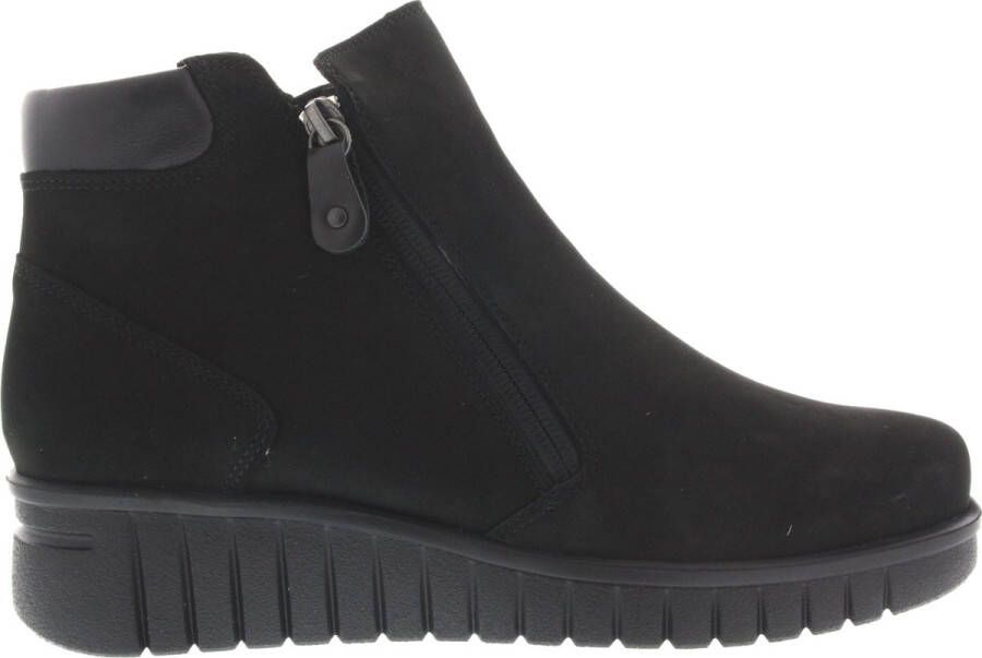 HARTJES Enkelboots Dames Nub Rits H Booty Maat: 37 Materiaal: Suède Kleur: Zwart