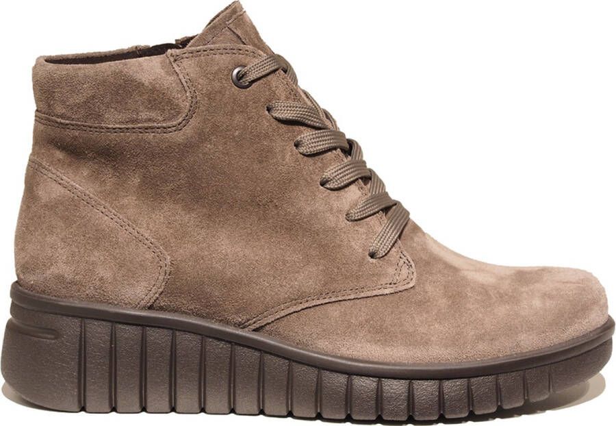 Hartjes 172.2202 30~~~~~~~~~~~~~~~~~~~ Hoge sneakersVeterlaarzenDames veterschoenenDames sneakersHalf-hoge schoenen Taupe