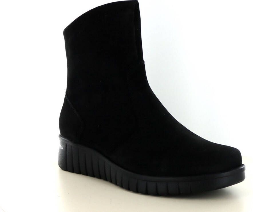 HARTJES Enkelboots Dames Nub H Booty Maat: 37 5 Materiaal: Nubuck Kleur: Zwart