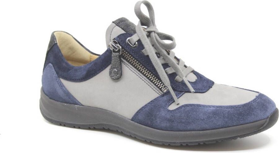 Hartjes 262.2318 262.2318 32 48.45 Blauw combi extra smalle dames sneaker wijdte D - Foto 1