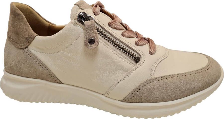 Hartjes 162.1144 162.1144 31 32.32 Beige combi sneaker met rits wijdte G