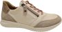 Hartjes 162.1144 162.1144 31 32.32 Beige combi sneaker met rits wijdte G - Thumbnail 1