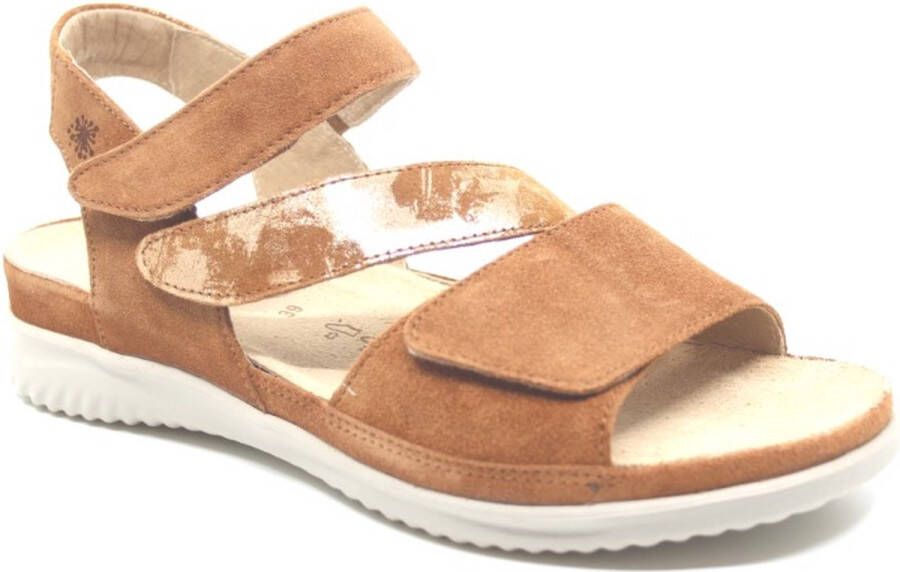 Hartjes BREEZE SANDALE 132.1135 34 52.52 Oranje kleurige dames sandalen met klittenband sluiting