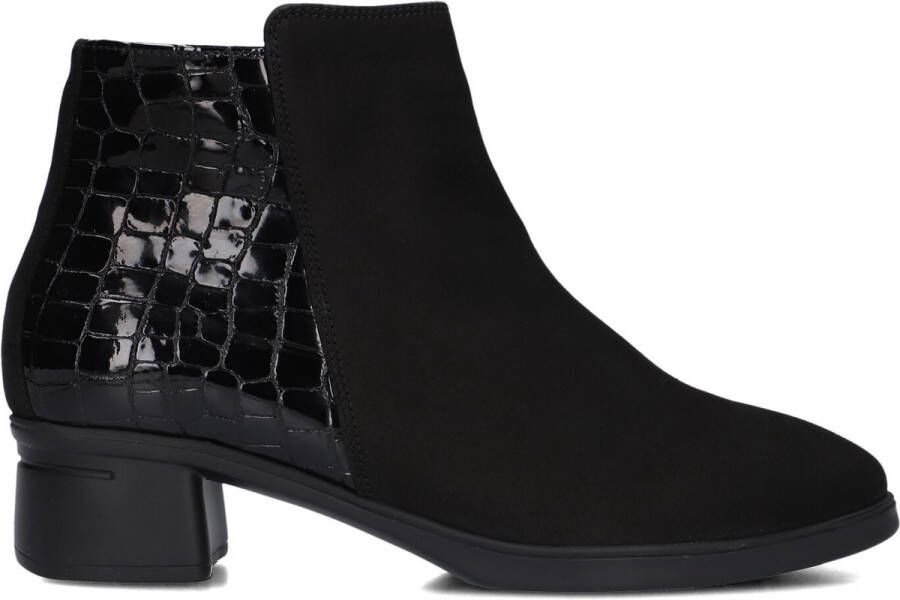 HARTJES Enkellaarsjes Dames Combi G Booty Maat: 38 5 Materiaal: Nubuck Kleur: Zwart