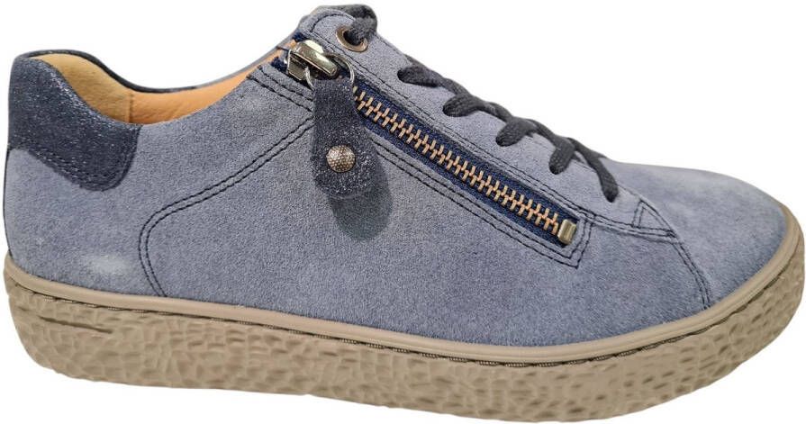 Hartjes Combi Met Hiel Suede H Ls Sneaker Sneakers Suède Dames Blauw