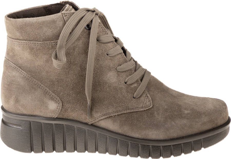Hartjes 172.2202 30~~~~~~~~~~~~~~~~~~~ Hoge sneakersVeterlaarzenDames veterschoenenDames sneakersHalf-hoge schoenen Taupe