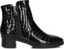HARTJES Enkellaarsjes Dames Croco 2-rits G Booty Maat: 41 5 Materiaal: Leer Kleur: Zwart - Thumbnail 1