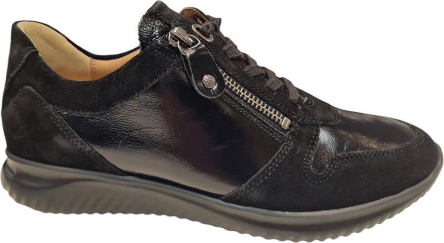 HARTJES Lage Sneakers Dames 162.1128 Maat: 36 Materiaal: Leer Kleur: Zwart