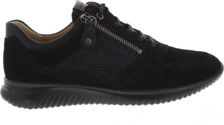 HARTJES Lage Sneakers Dames 162.1131 Maat: 39 Materiaal: Suède Kleur: Zwart