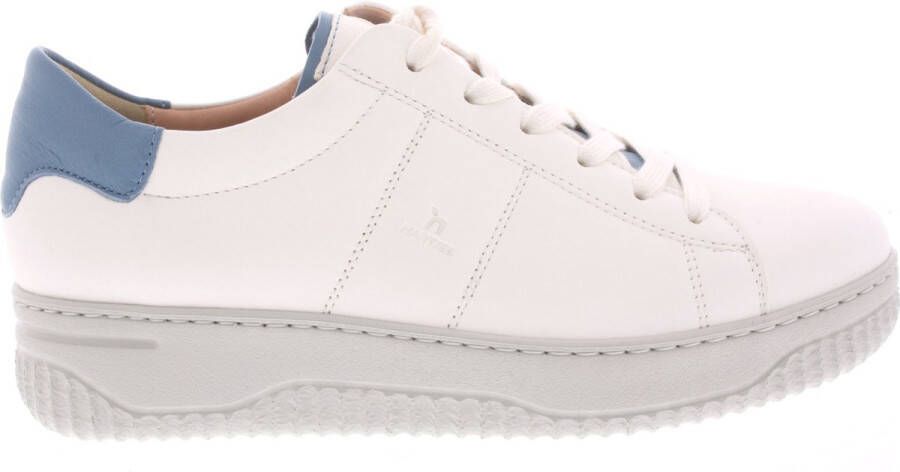 Hartjes 162.1950 11 02.42 Wit combi kleurige dames gladleren veterschoen - Foto 3