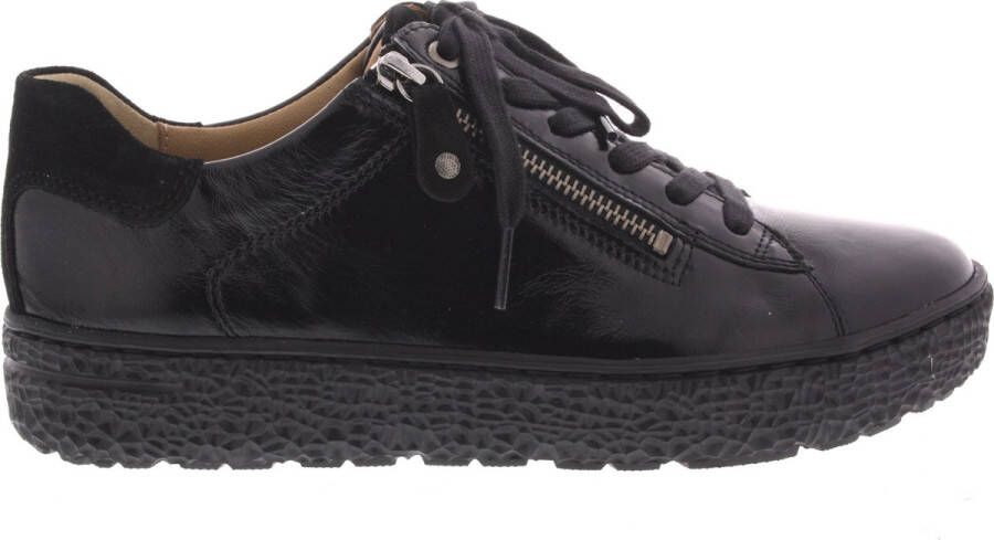 Hartjes Dames Veterschoenen Phil Shoe Schwarz Lack Zwart