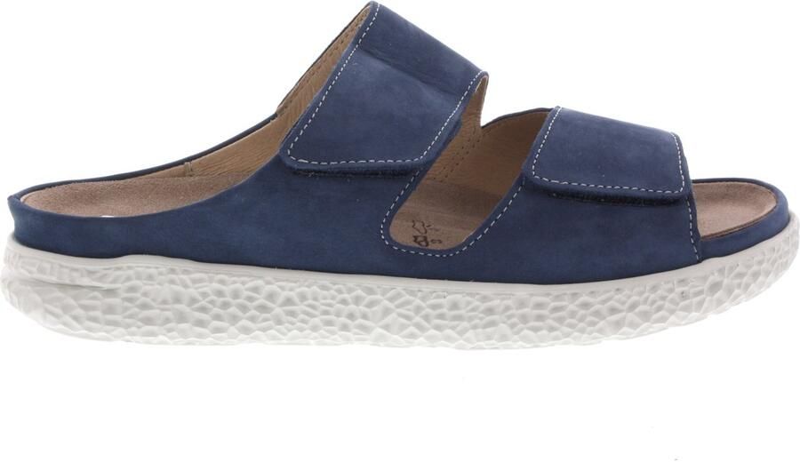 Hartjes 122.1221 20 48.00 H Slippers Blauw Nubuck Dames Breedtemaat H 100% Chroomvrij Blauw - Foto 2