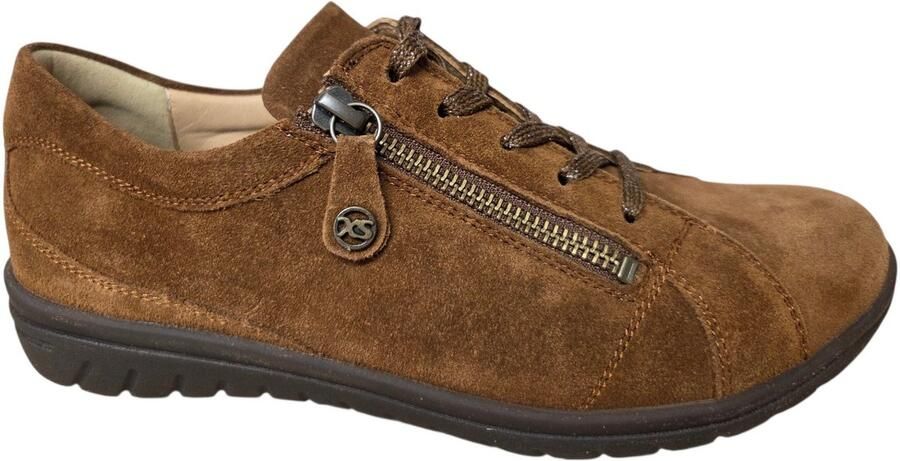 Hartjes 162.0825 30 53.00 Casual Sneakers Bruin Suede Dames Breedtemaat G Bruin