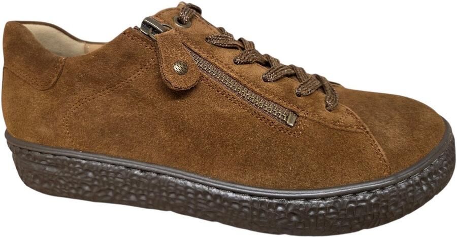Hartjes 162.1401 30 53.00 Sneakers Bruin Suede Breedtemaat H Bruin