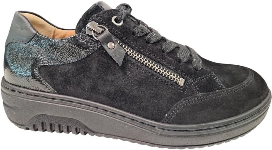 Hartjes 162.1703 36 01.01 Soul Sneakers Zwart Suede Dames Breedtemaat K Zwart