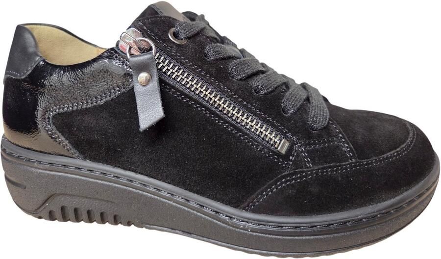 Hartjes 162.1703 36 01.01 Soul Sneakers Zwart Suede Dames Breedtemaat K Zwart