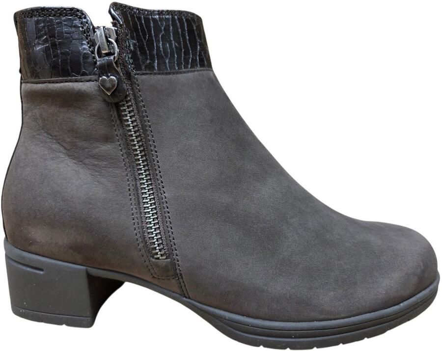 Hartjes 172.0247 24 41.77 Veterschoenen Grijs Nubuck Dames Breedtemaat H Grijs
