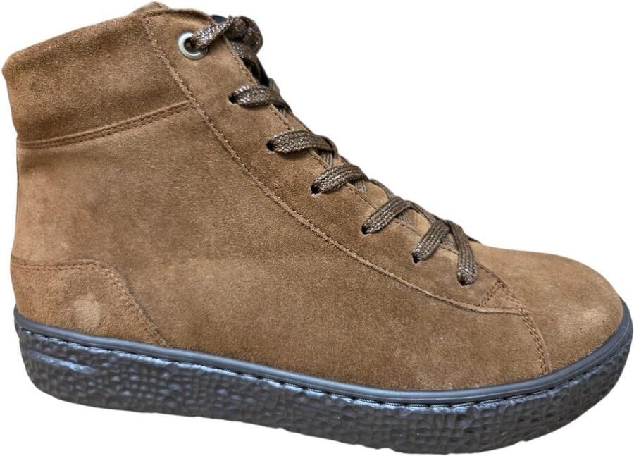 Hartjes 172.1404 30 53.00 H Veterschoenen Beige Suede Dames Breedtemaat H Beige