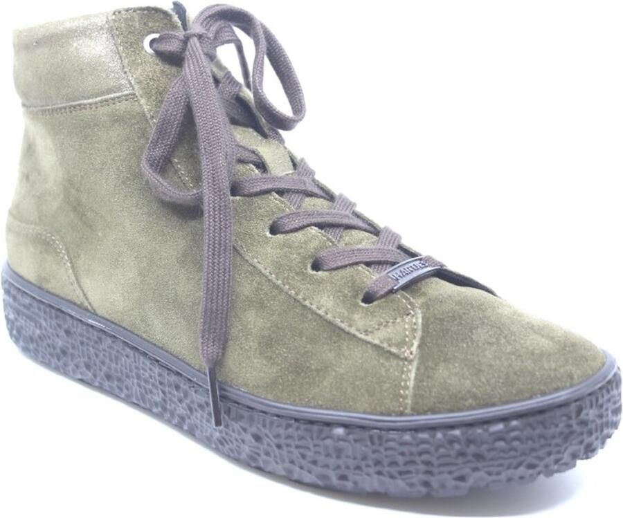 Hartjes 172.1404 34 91.91 Olijf groene dames veterboots met rits - Foto 3