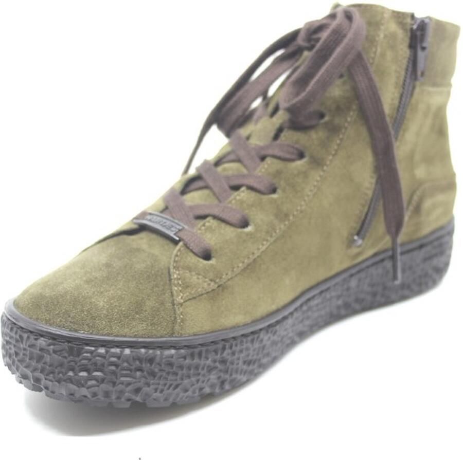 Hartjes 172.1404 34 91.91 Olijf groene dames veterboots met rits - Foto 2