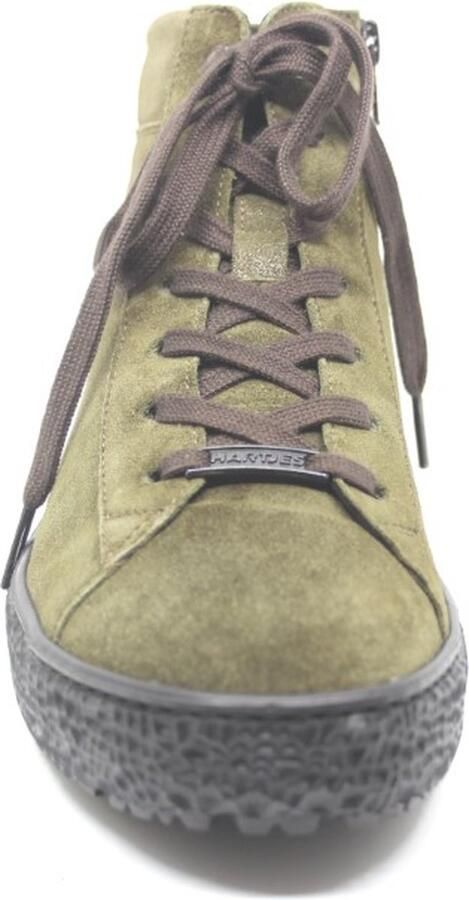 Hartjes 172.1404 34 91.91 Olijf groene dames veterboots met rits - Foto 4