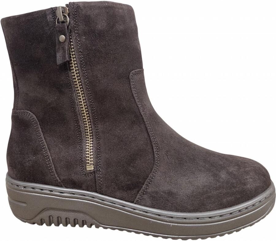 Hartjes 172.1709 30 77.00 K Soul Enkellaarzen Bruin Suede Dames Breedtemaat K Bruin