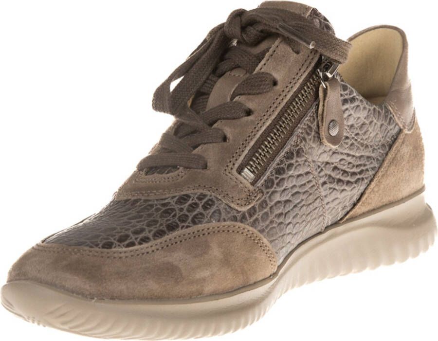 Hartjes 162.1141 34 35.38 Taupe combi sneaker met rits wijdte G ½ - Foto 2